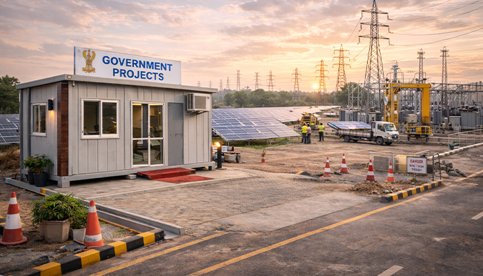 Portable cabin supplier for government projects in India providing prefab office structures