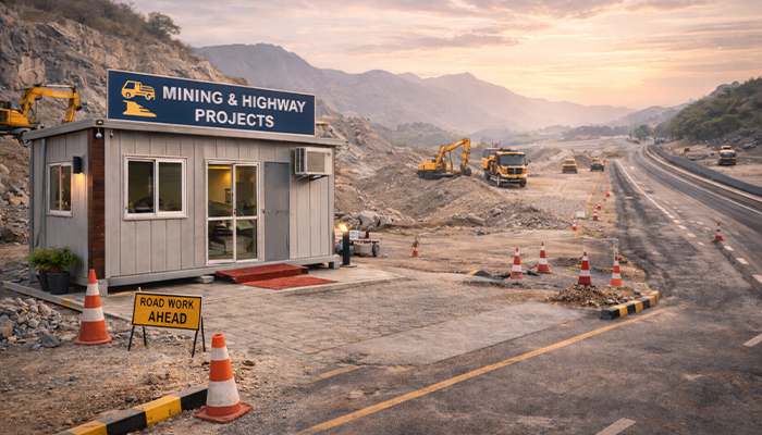 Portable cabin manufacturer for mining and highway projects in India